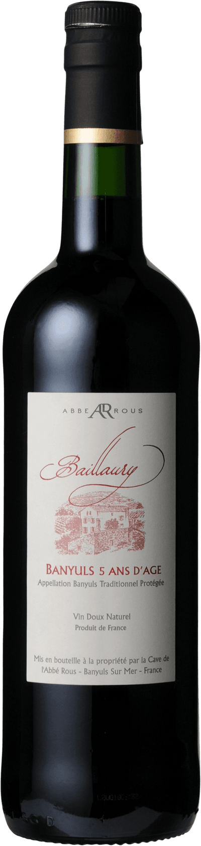 Banyuls 5 ans Domaine Baillaury